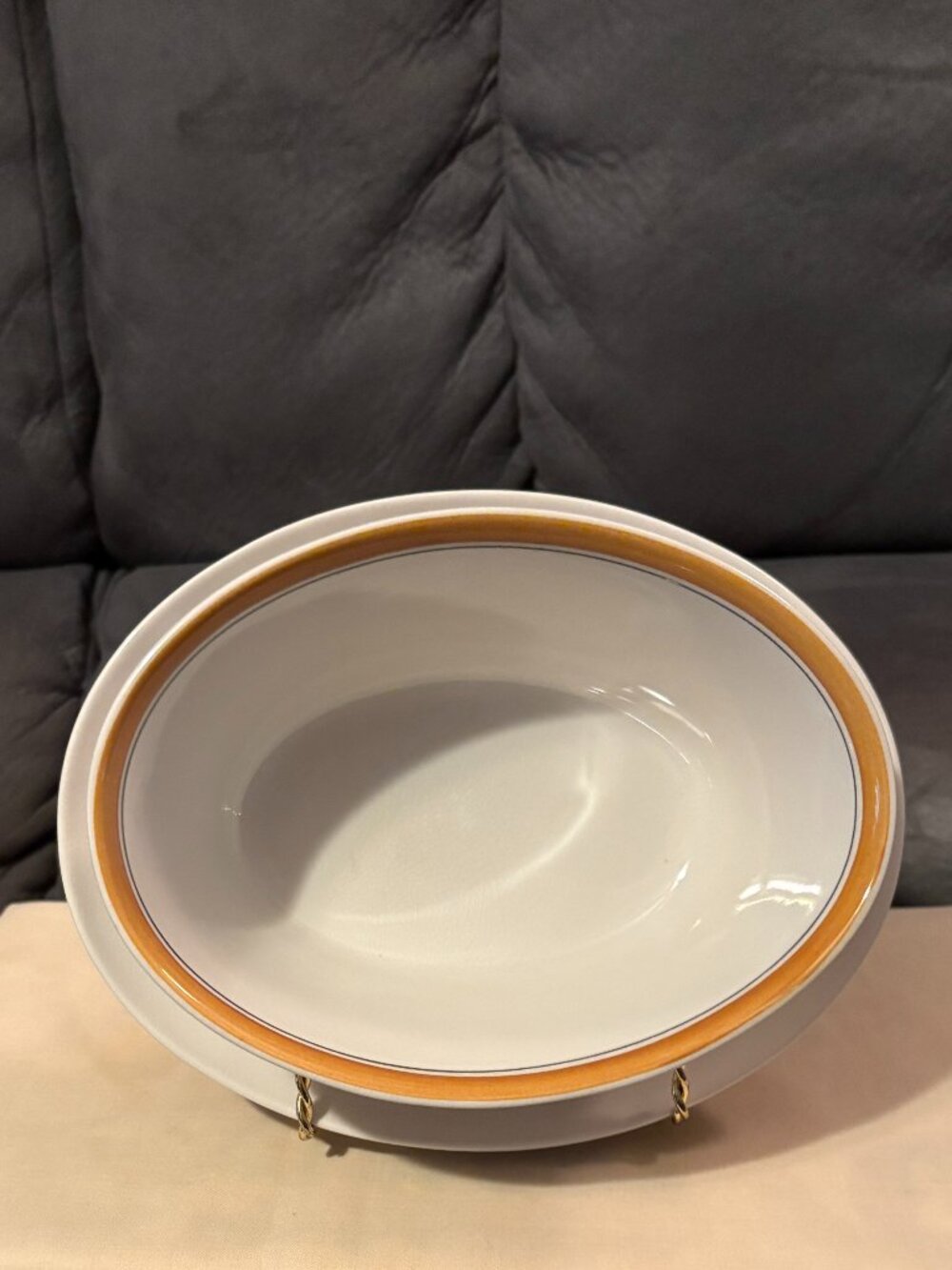 VTG 1965 Franciscan Pickwick Whitestone Gravy Boat & Underplate-8.75" L&7" W-EUC